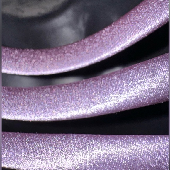 Purple knee-length sleeveless sheath dress with asymmetrical neckline - Picture 6 of 7